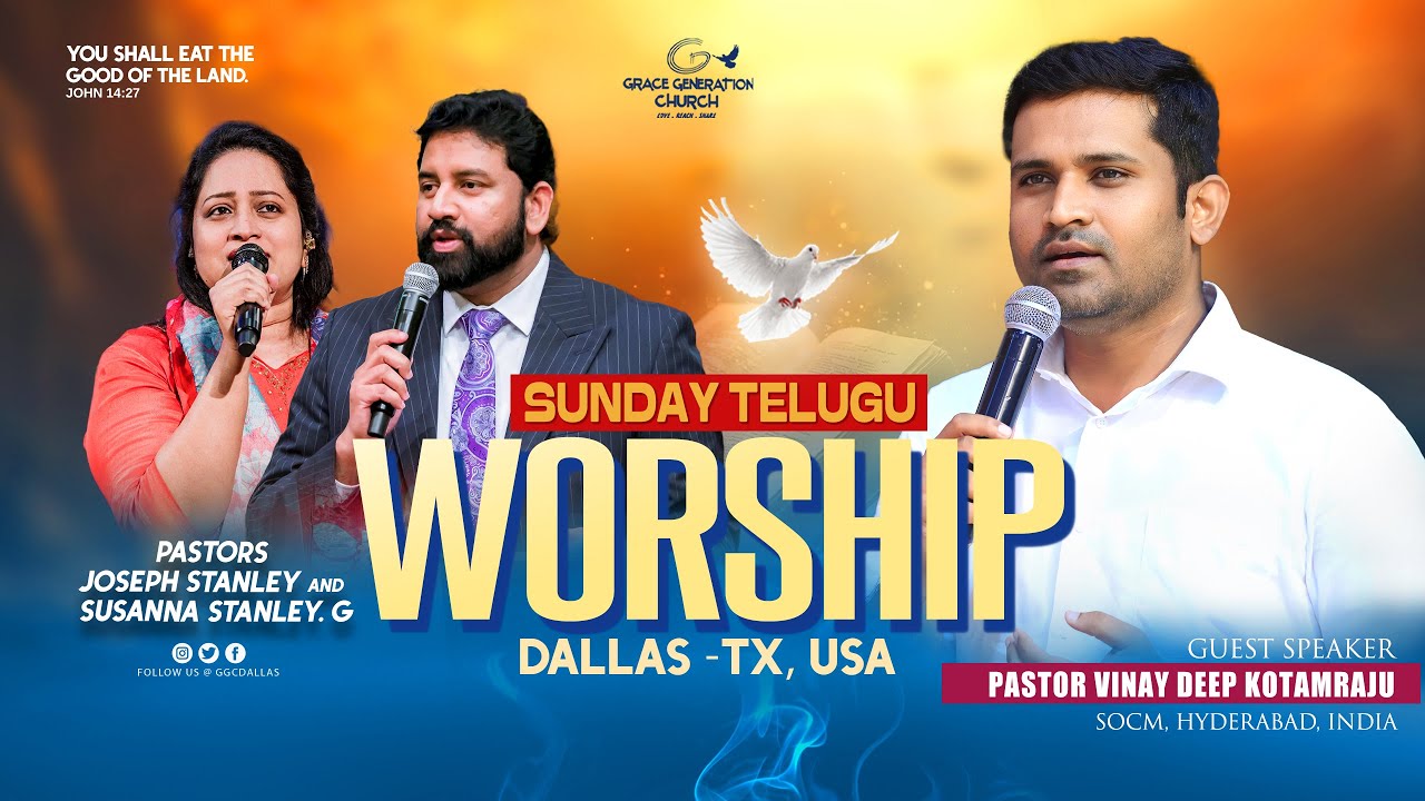 GGC Dallas || Sunday Service || 24/08/25 II Ps.Vinay Deep Kotamraju, Joseph Stanley & Susanna Geddam