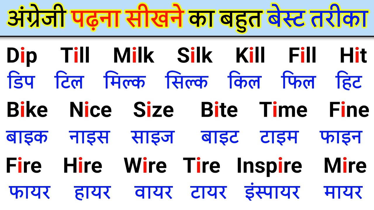 अंग्रेजी पढ़ना लिखना सीखो | Angreji padhna kaise sikhe | How to read English | English reading