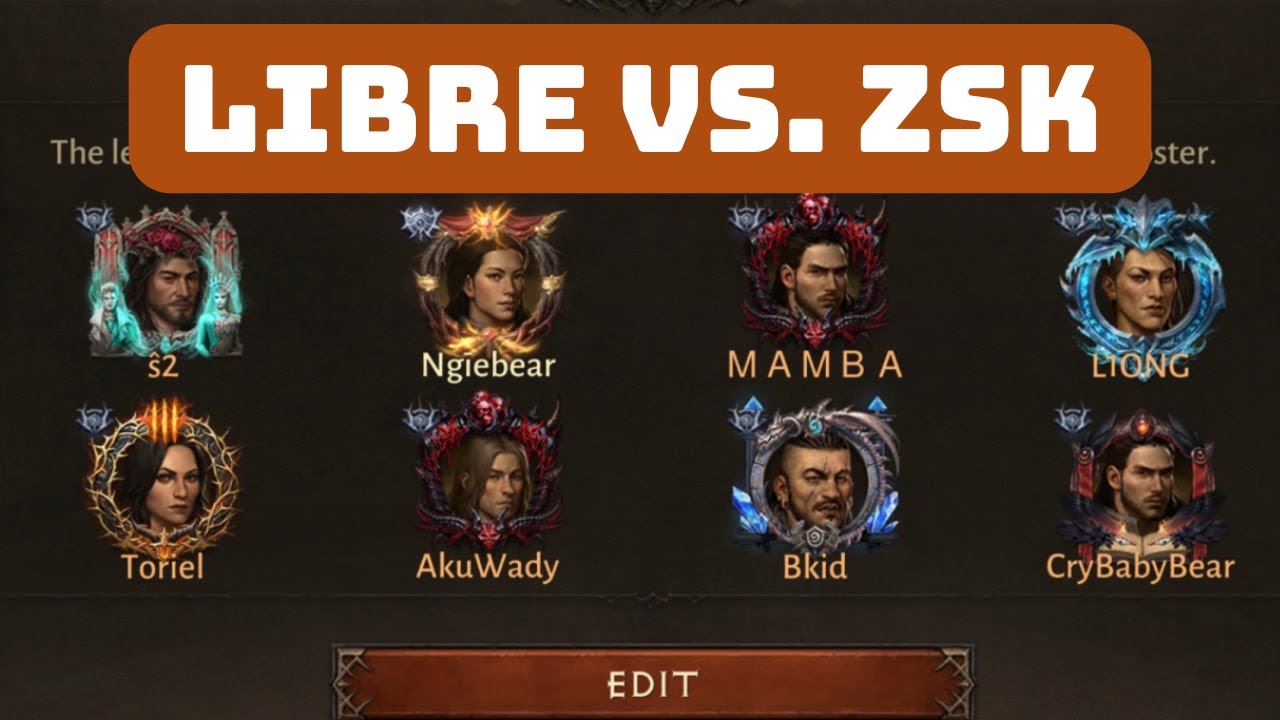 Libre vs ZSK 4k Friendly ROE Week 4 | Diablo Immortal