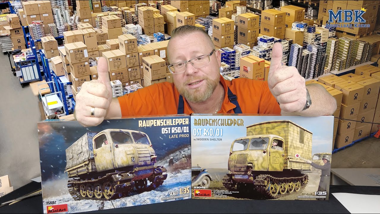MBK packt aus #1291 - 1:35 Raupenschlepper Ost RSO/01 late & w/wooden shelter (MiniArt 35482, 53048)