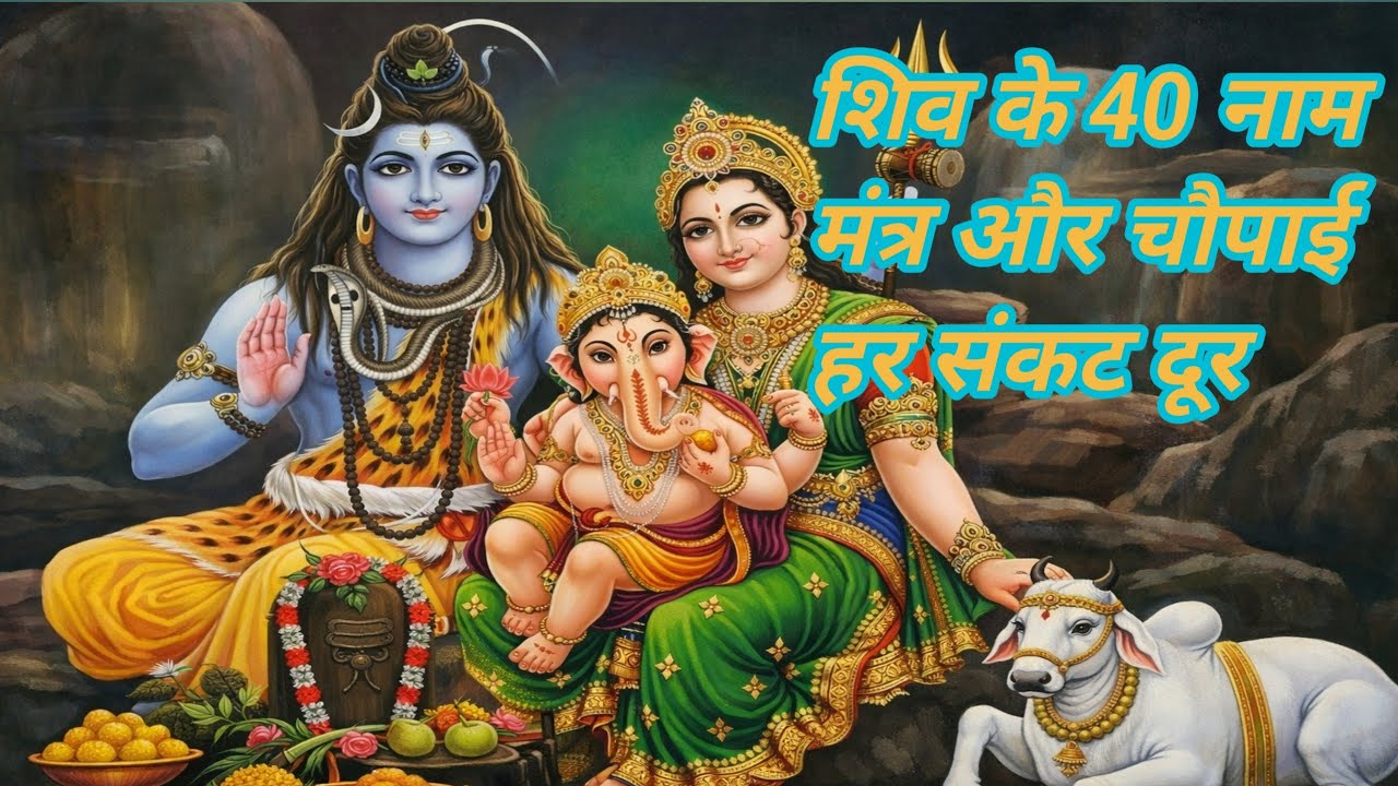 40 शिव मंत्र और चौपाई | शिव नाम जप | ॐ नमः शिवाय मंत्र संग्रह | Shiva Mantra Jaap