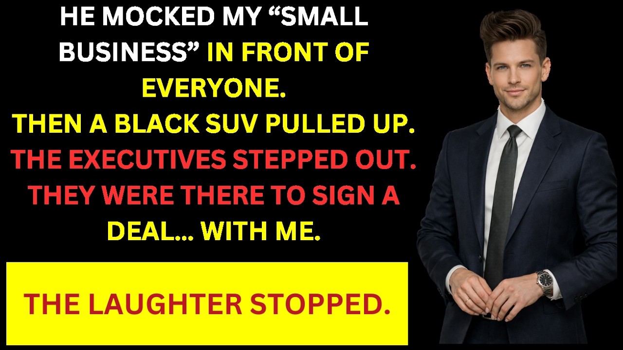 My Cousin Mocked My “Small Business” At The Reunion — Then A Black SUV Pulled Up…My Cousin Mocked My