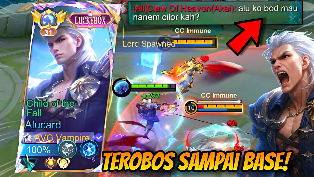 PAKAI BOD DIREMEHKAN LAWAN! VAMPIRE TEROBOS BASE BUKTIKAN KEKUATAN BOD 🔥 | MLBB