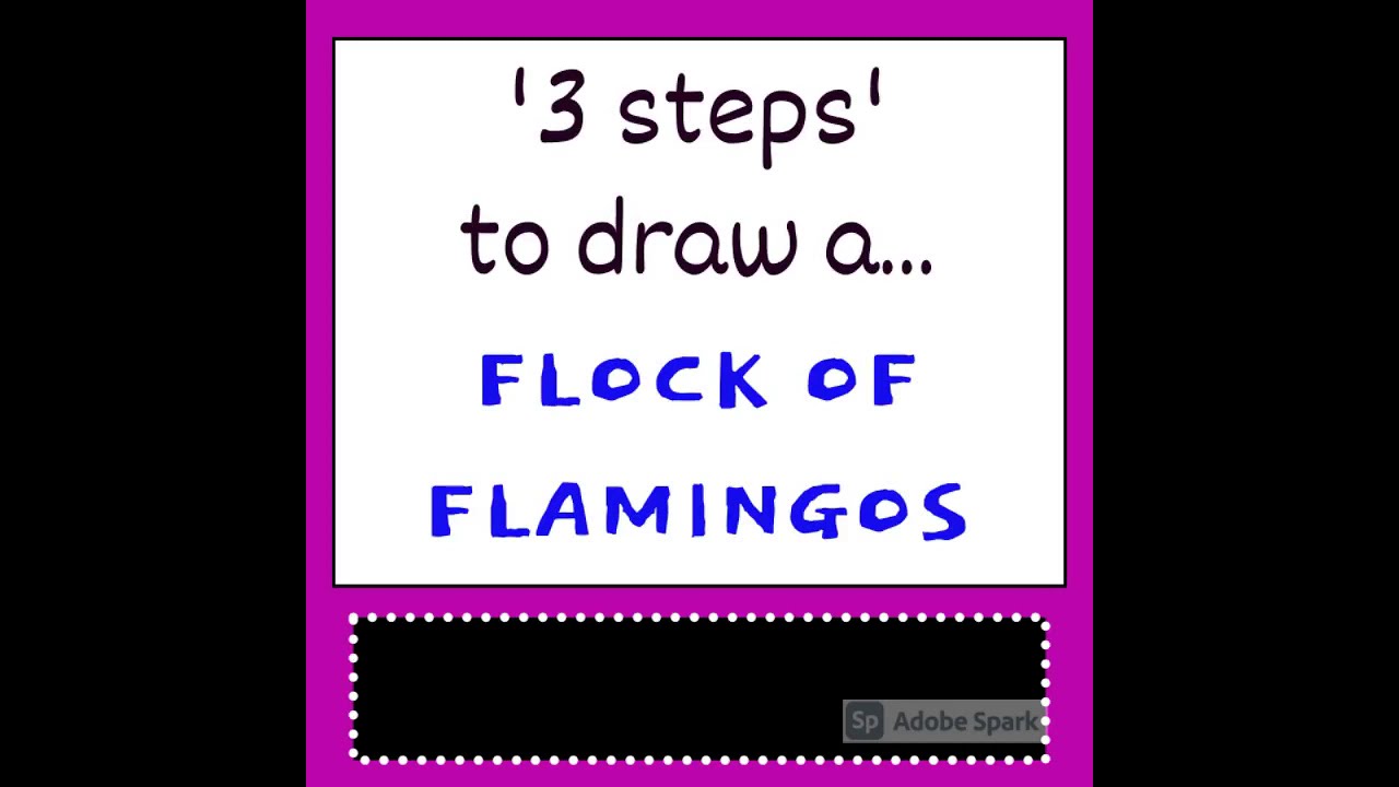 '3 Steps' guide to draw a Flock of Flamingos #Shorts