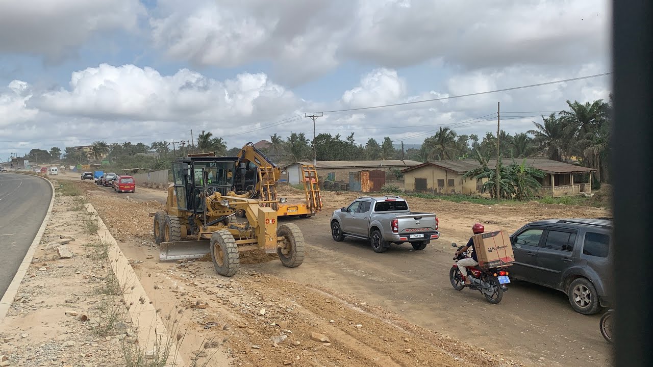 New Face of Amasaman Stadium Road Stone Lying | Accra Kumasi Road Soon to be Completed 