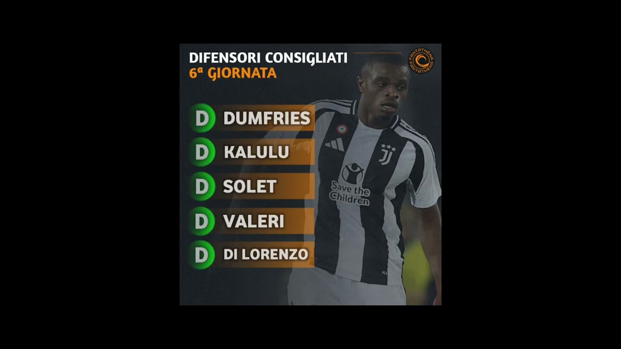 Consigliati 6&ordf; giornata