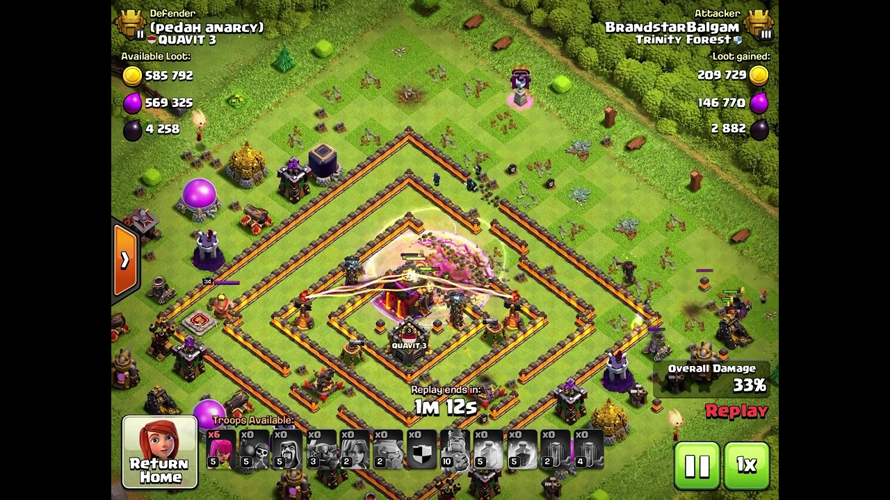TH8 vs TH10 Attack Strategy as TH8 || Titans League trophy pushing #trophypushing #th8pushing #coc