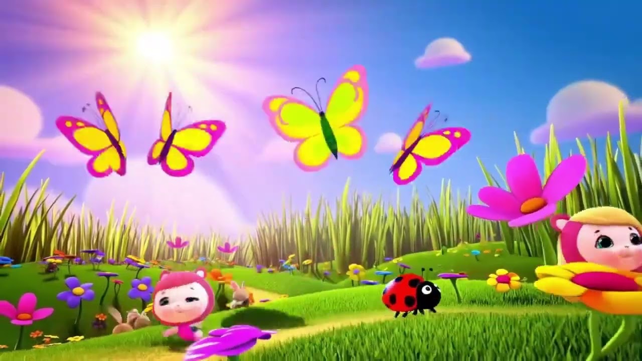 🦋🌸 ¡Mariposas Bailarinas en el Jardín! 🎵☀️💛🎶🎶👧🧒#cancionesparaniños #cancionesinfantiles