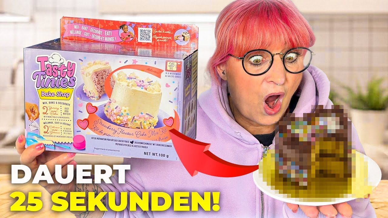 MINI KUCHEN in 25 SEKUNDEN!! 🎂Kann man ihn wirklich ESSEN? 🤩 (Tasty Tinies Bake Shop)