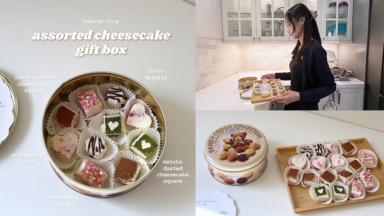 5-flavour assorted cheesecake gift box 🧀 baking vlog (cute and easy to make!)