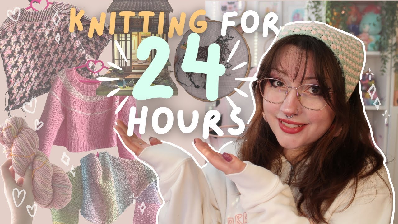 How Much Can I KNIT IN 24 HOURS? Finishing My Ranunculus & Sophie Shawl | Knit Vlog - Shaiyeh