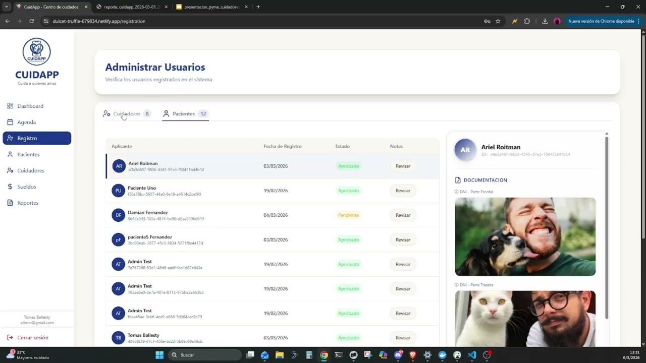 CuidApp Demo Equipo-29  -  Web-App-Development - No Contry