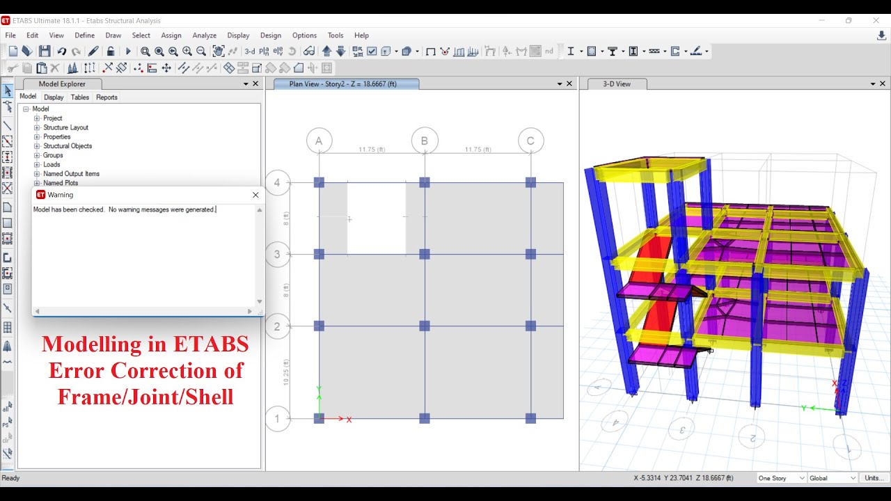 ETABS: Modelling | Error Correction (Frame_Joint_Shell)