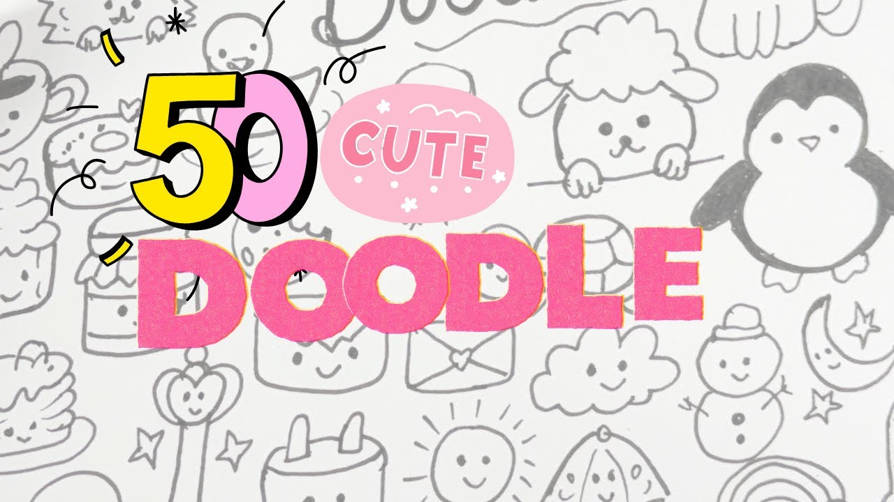 50 cute doodle ideas when you are bored / Beginner friendly 