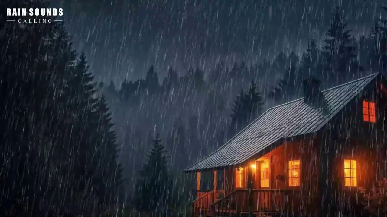 Rain Sounds for Sleeping - ASMR Rain and Thunder Sounds on Cabin Roof For Sleeping, Relaxing #Rain 3
