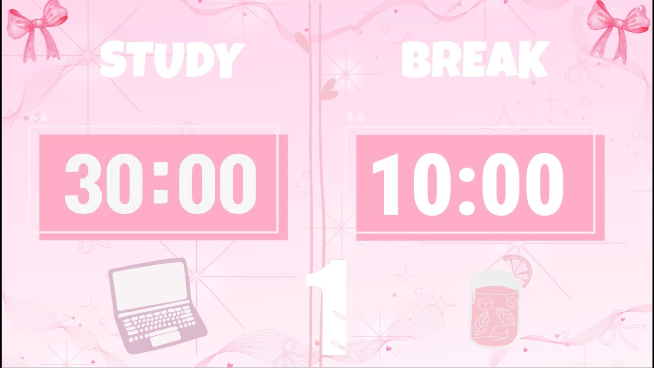 30/10 Pomodoro For Deep Focus Study | 2-Hour Study With Me 🎧📚