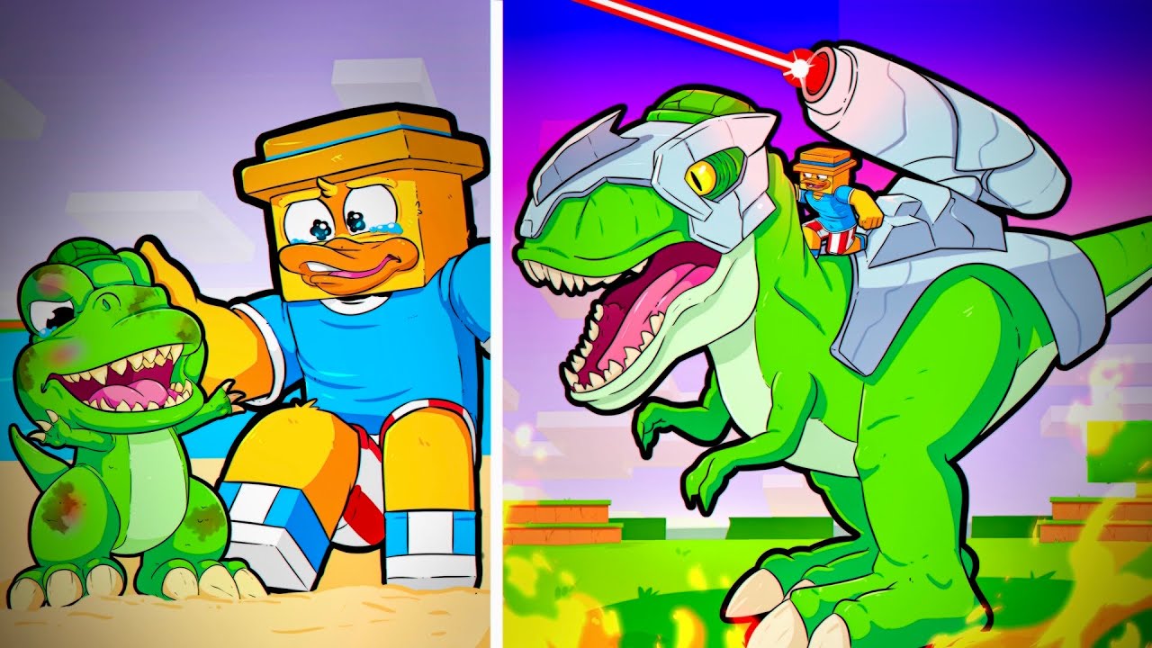 ADOTEI UM DINOSSAURO E EVOLUI!!!