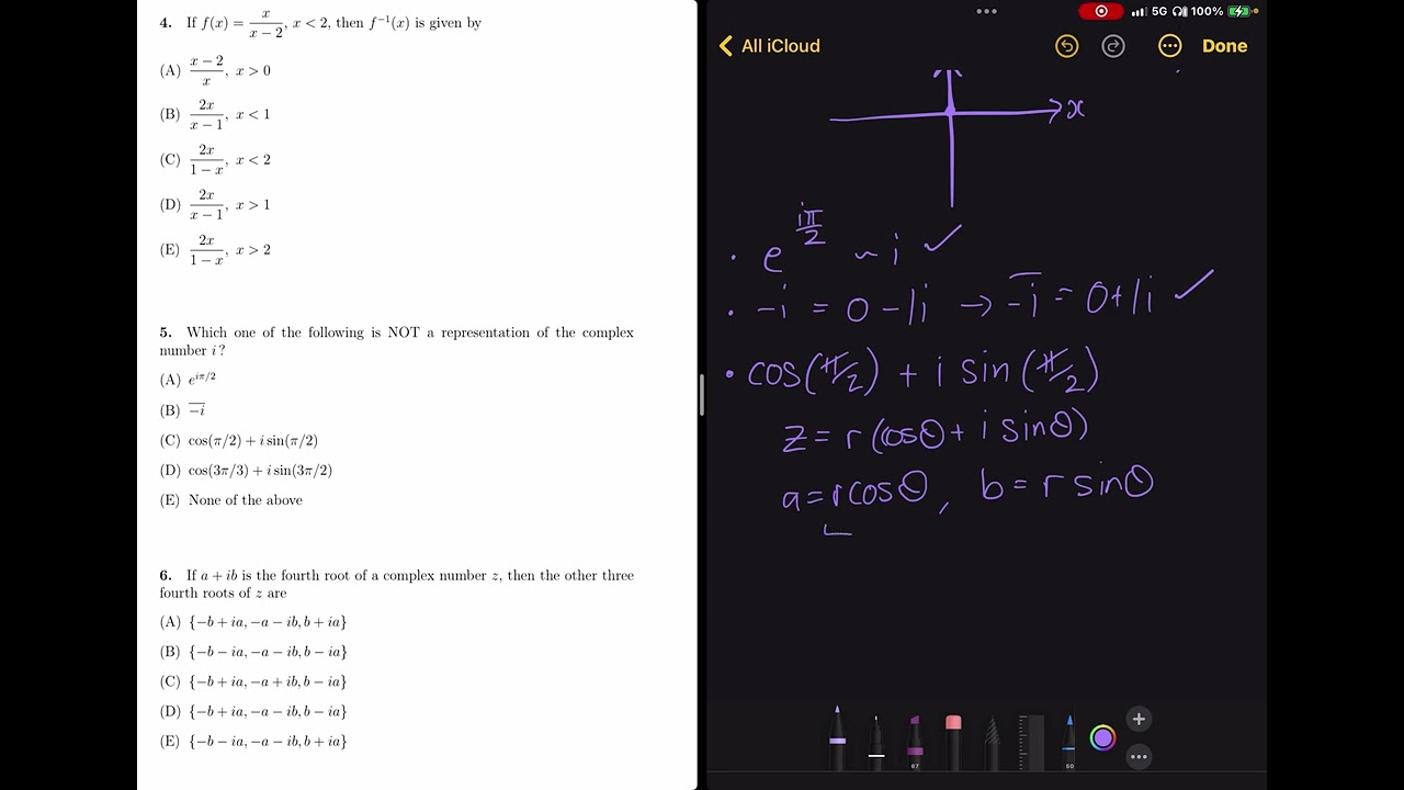 MATH1110 University Calculus 1/Mathematics 1 Paper Q4-6 Solutions
