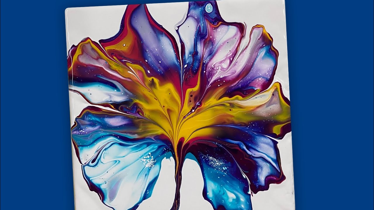 (1250) Dutch Pour Bloom, Acrylic Paint Pouring, Fluid Art