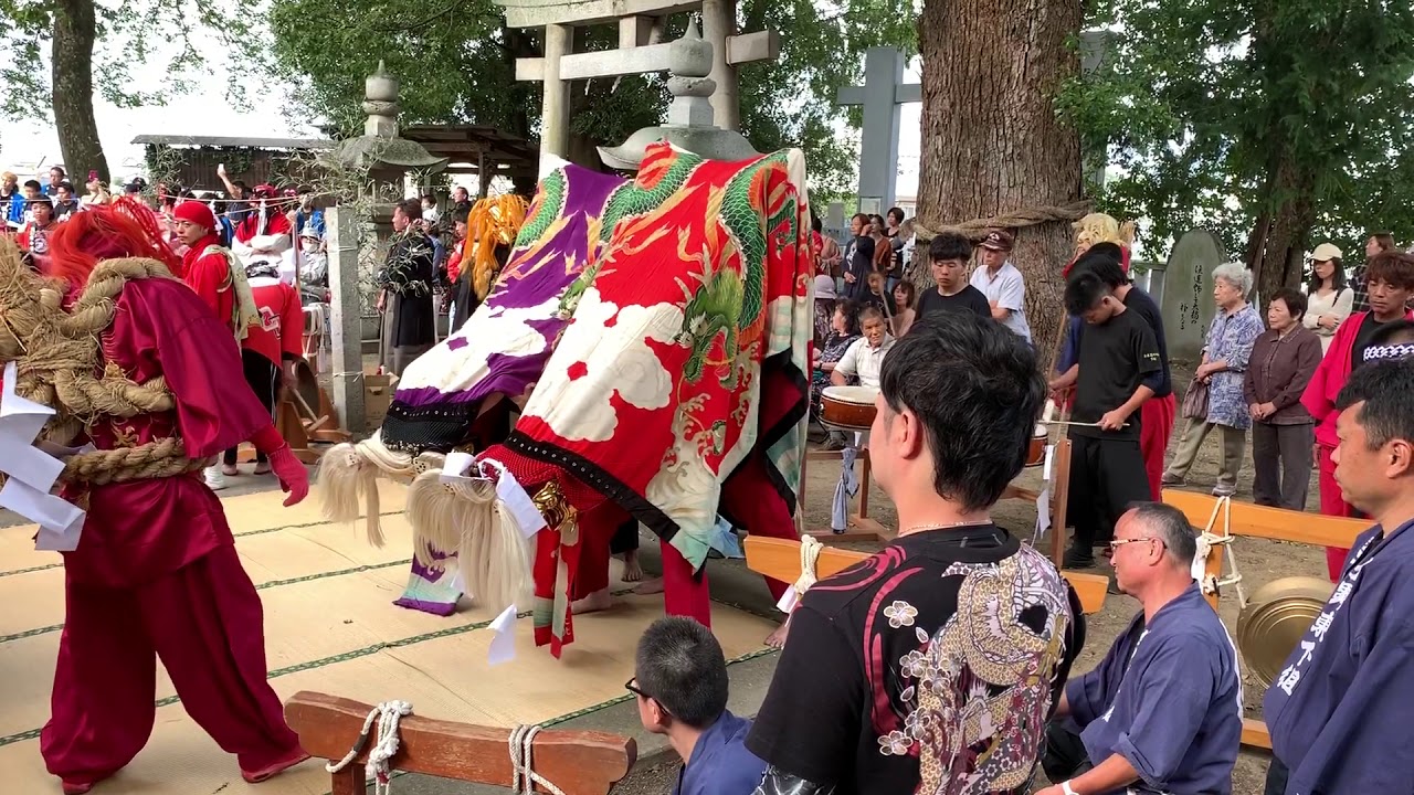 香川県 善通寺 東木熊野神社 令和元年秋祭り 東下組後半 獅子舞