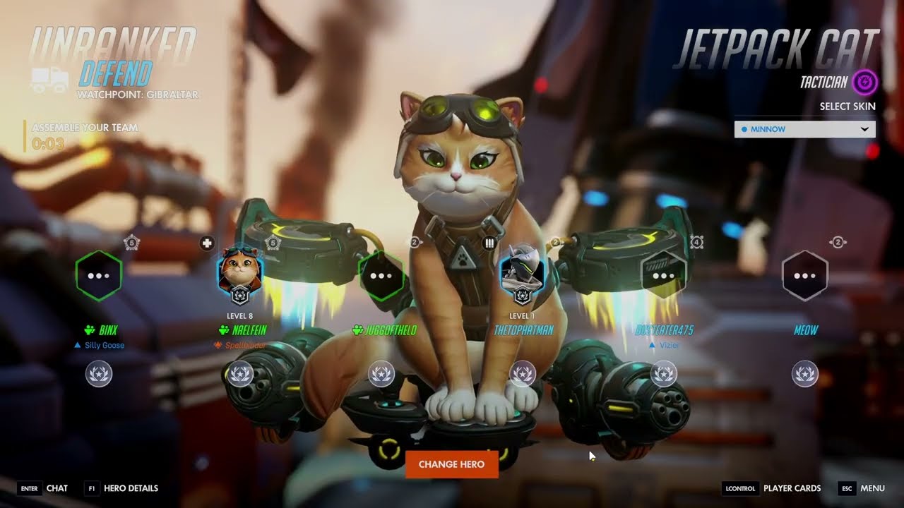 TAKING THE SKY AS JETPACK CAT!!! (Overwatch Gameplay)