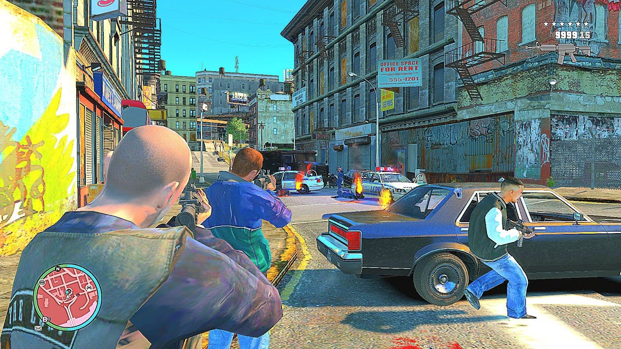 GTA 4: Niko, Johnny & Luis 6-Star Rampage and Explosive Police Chase - Epic Escape - # 32