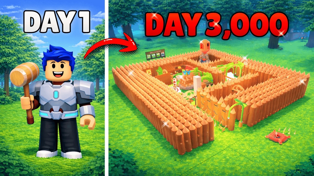 3000 Days to Build the STRONGEST CUTE BASE in 99 Nights in the Forest | Full Gameplay #99nights