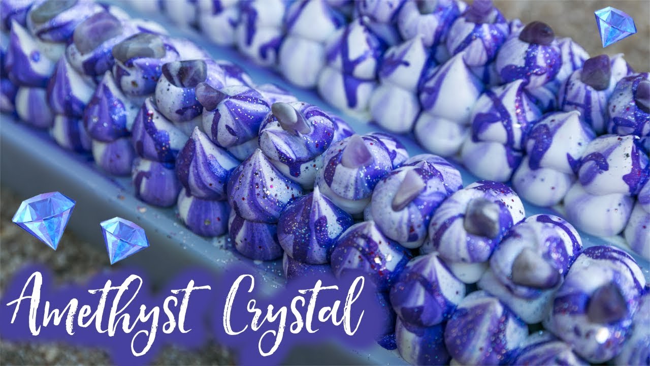 Amethyst Crystal Soap with Real Crystals | #12DaysofSoapmas