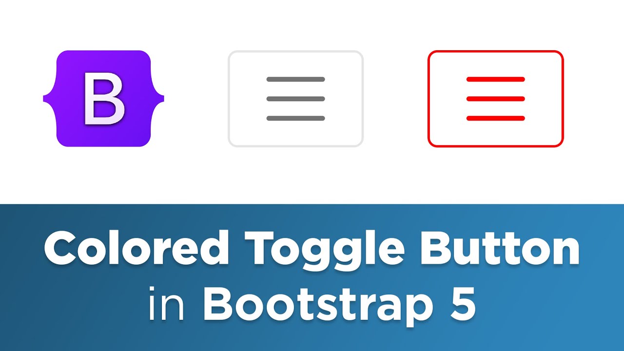 Как изменить цвет значка мобильного меню Bootstrap 5