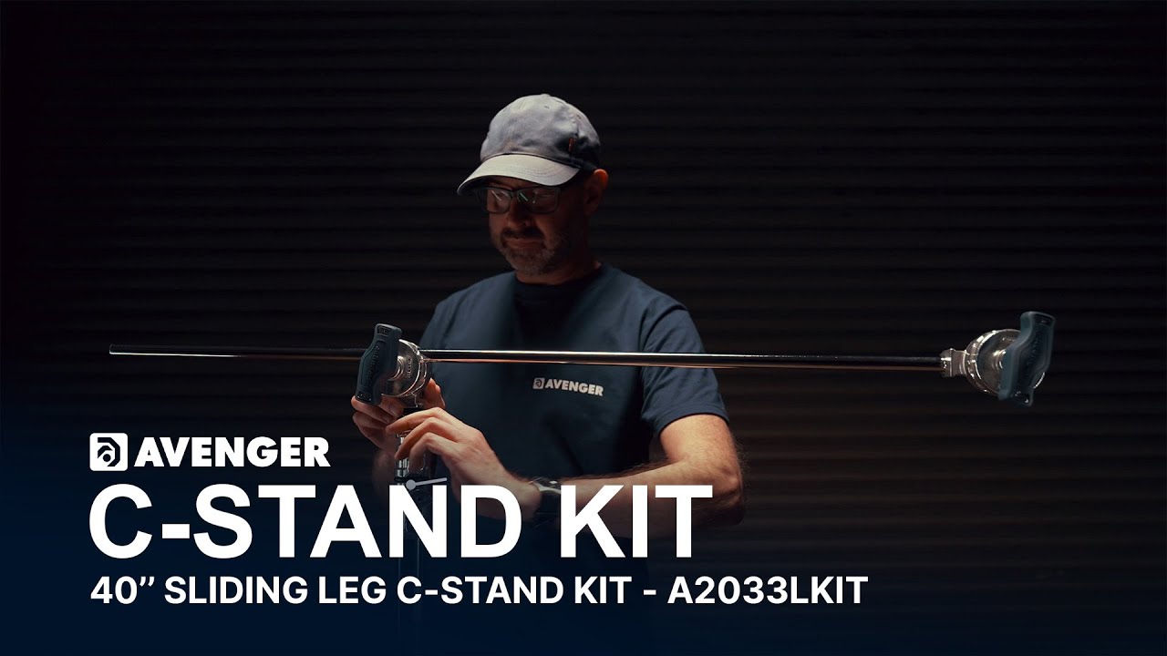 Avenger 40in Sliding Leg C-Stand Kit in Chrome Steel A2033LKIT