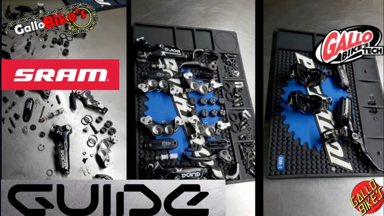 SRAM GUIDE Servicio Frenos Hidraulicos 4 pistones Mantenimiento palancas calipers service Brakes MTB