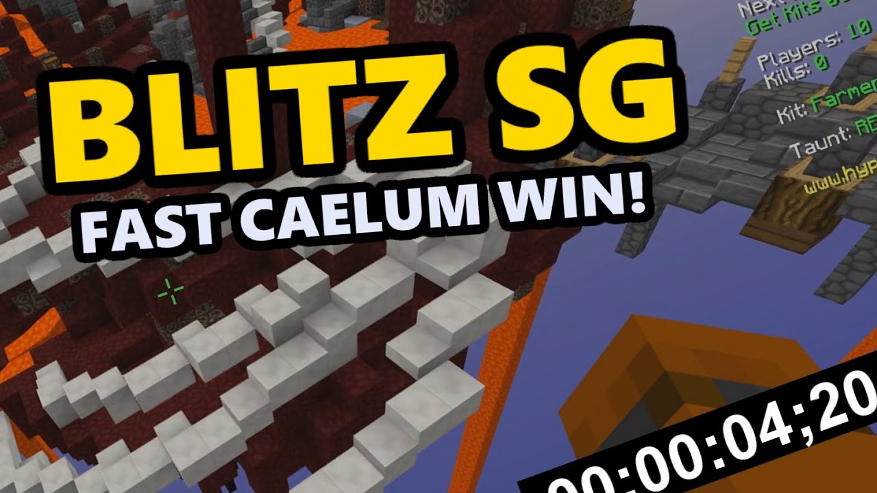 Fast Caelum Win! - Minecraft Blitz SG (Hypixel)