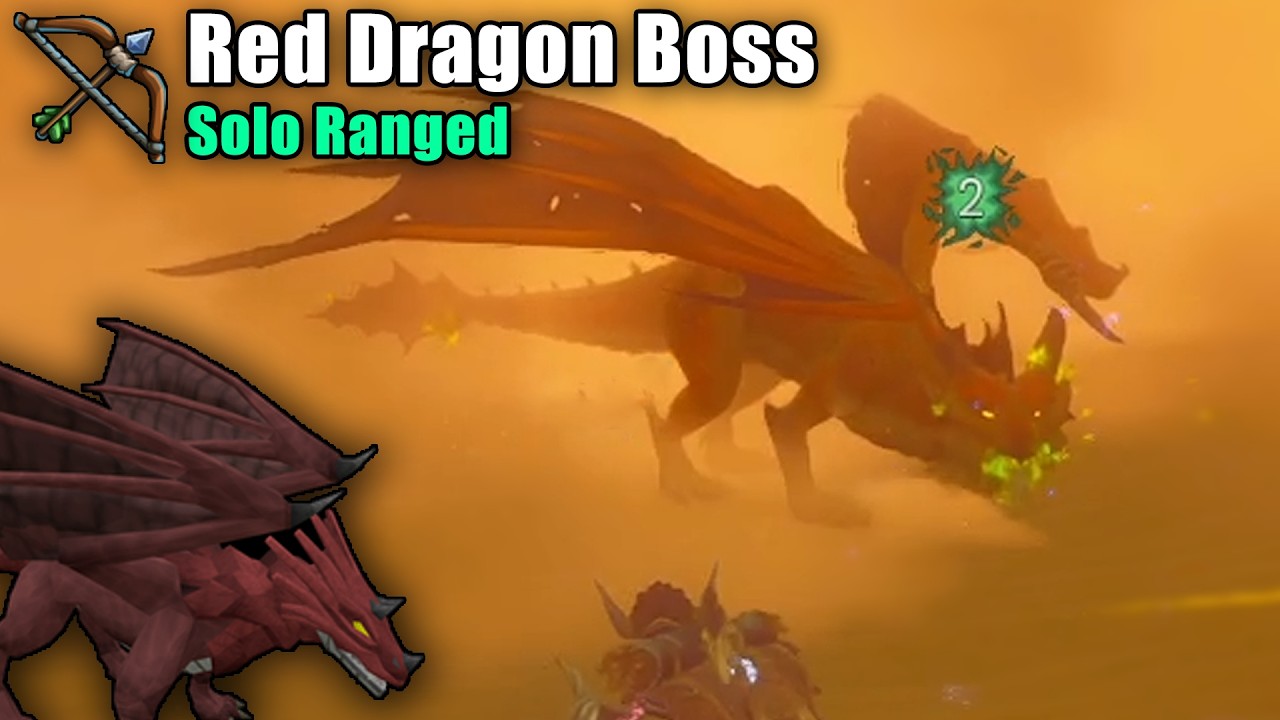 Red Dragon Boss in RuneScape Dragonwilds (Ranged Main)