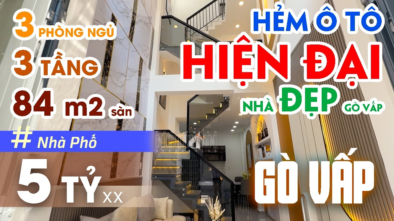 Bán Nhà Gò Vấp hẻm ô tô 5tỷ nhà đẹp Gò Vấp ở ngay, pháp lý chuẩn, hoàn công đầy đủ #nhadepgovap