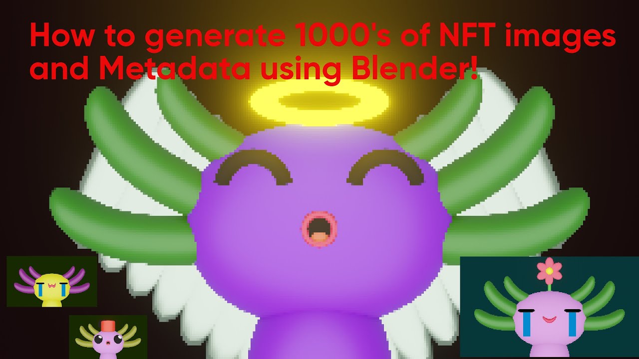How to Generate NFT Images and Metadata using Blender(turn on subtitles)