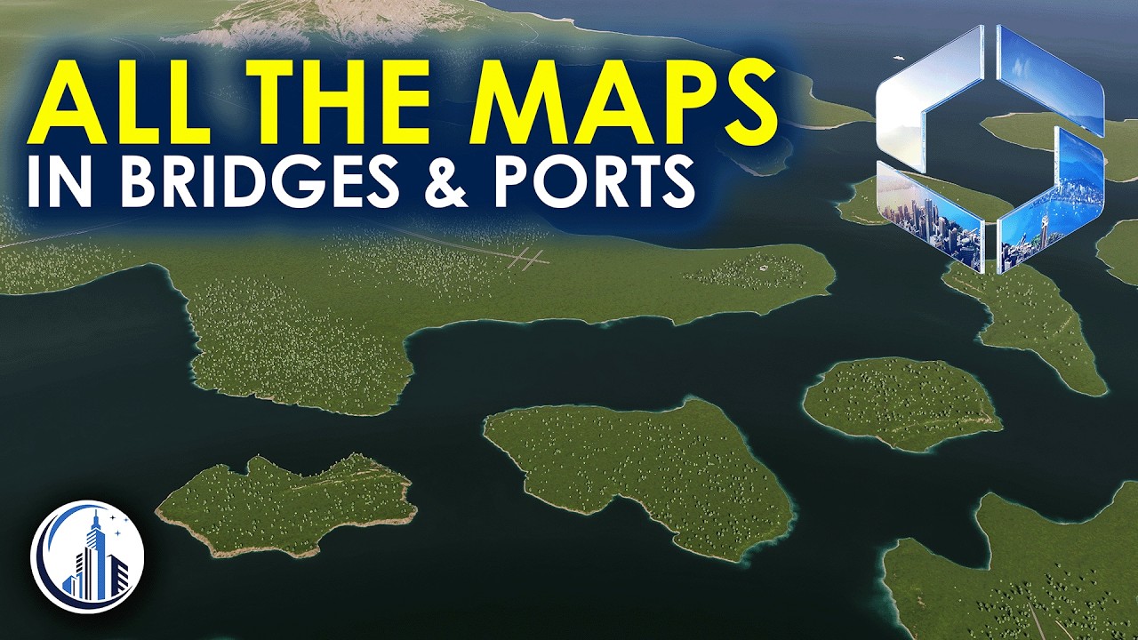 КАЖДАЯ карта в дополнении &laquo;Cities Skylines 2 Bridges & Ports&raquo;