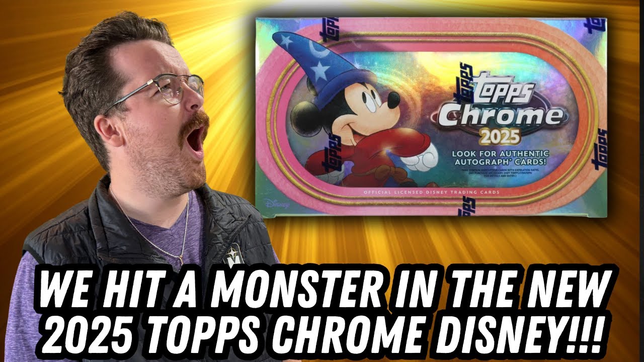 Новый Topps Chrome Disney 2025 года — это ВОЛШЕБСТВО! (ОГРОМНЫЙ КРАСНЫЙ /5 АВТОГРАФ!!!)