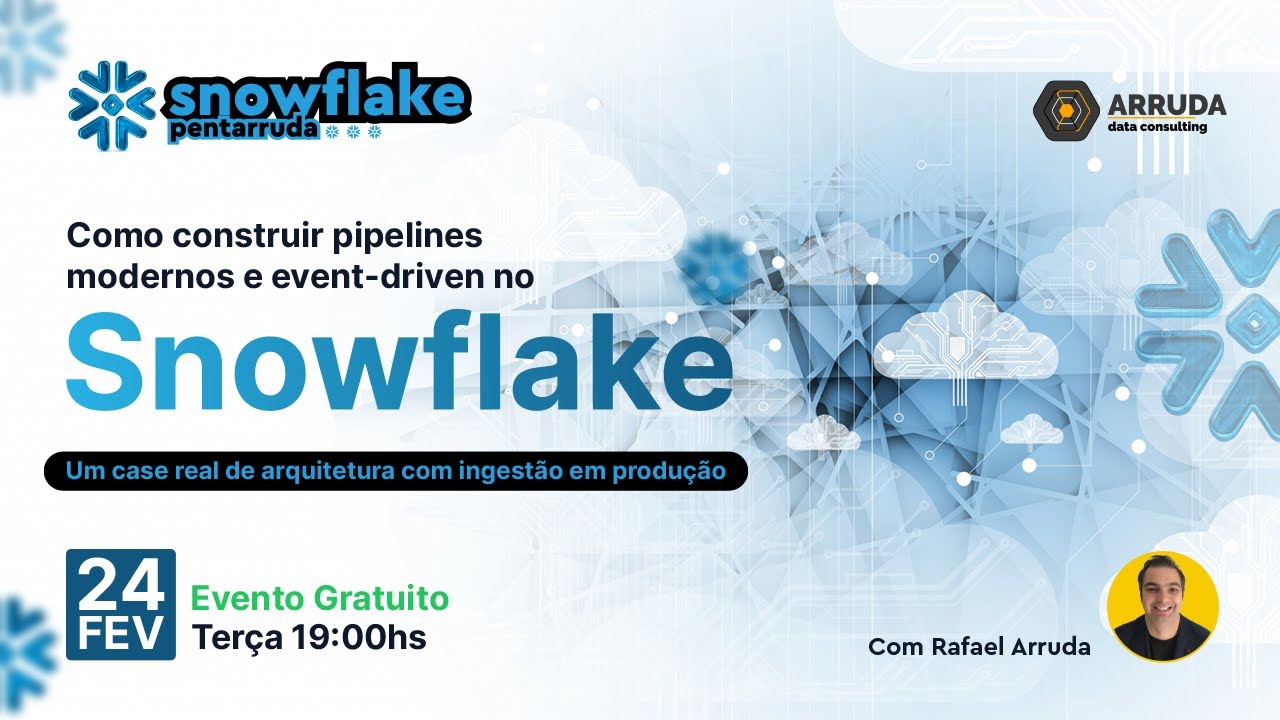 Live - Como construir pipelines modernos e Event-Driven no Snowflake