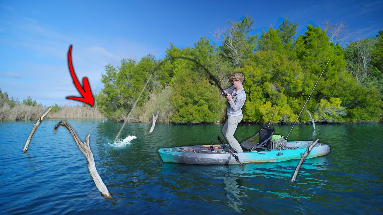 Fishing An ABANDONED QUARRY For Big Bass! (Kayak Fishing)