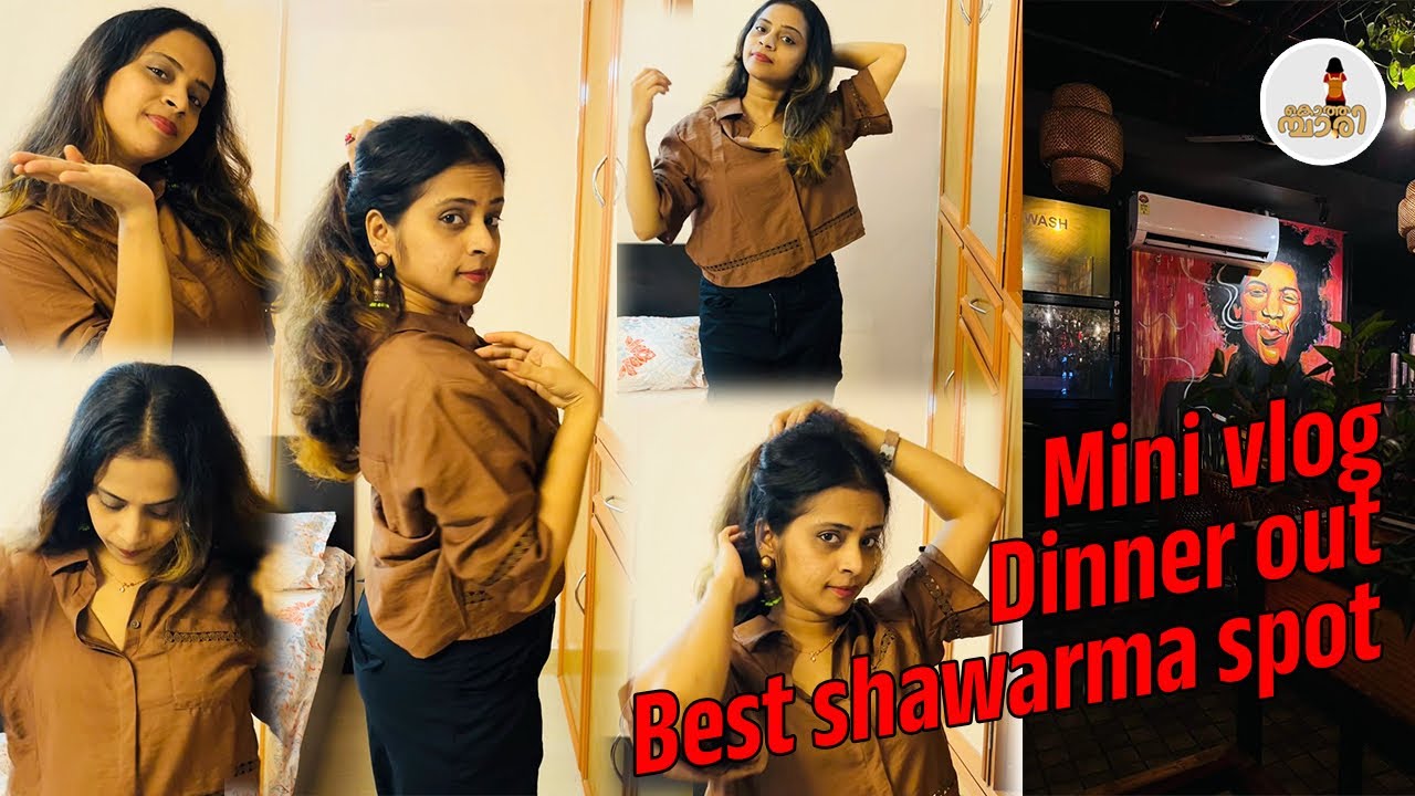 Dinner night|best shawarma spot at kochi|mini vlog #minivlog #makeup #shawarma #dinner #shorts #look