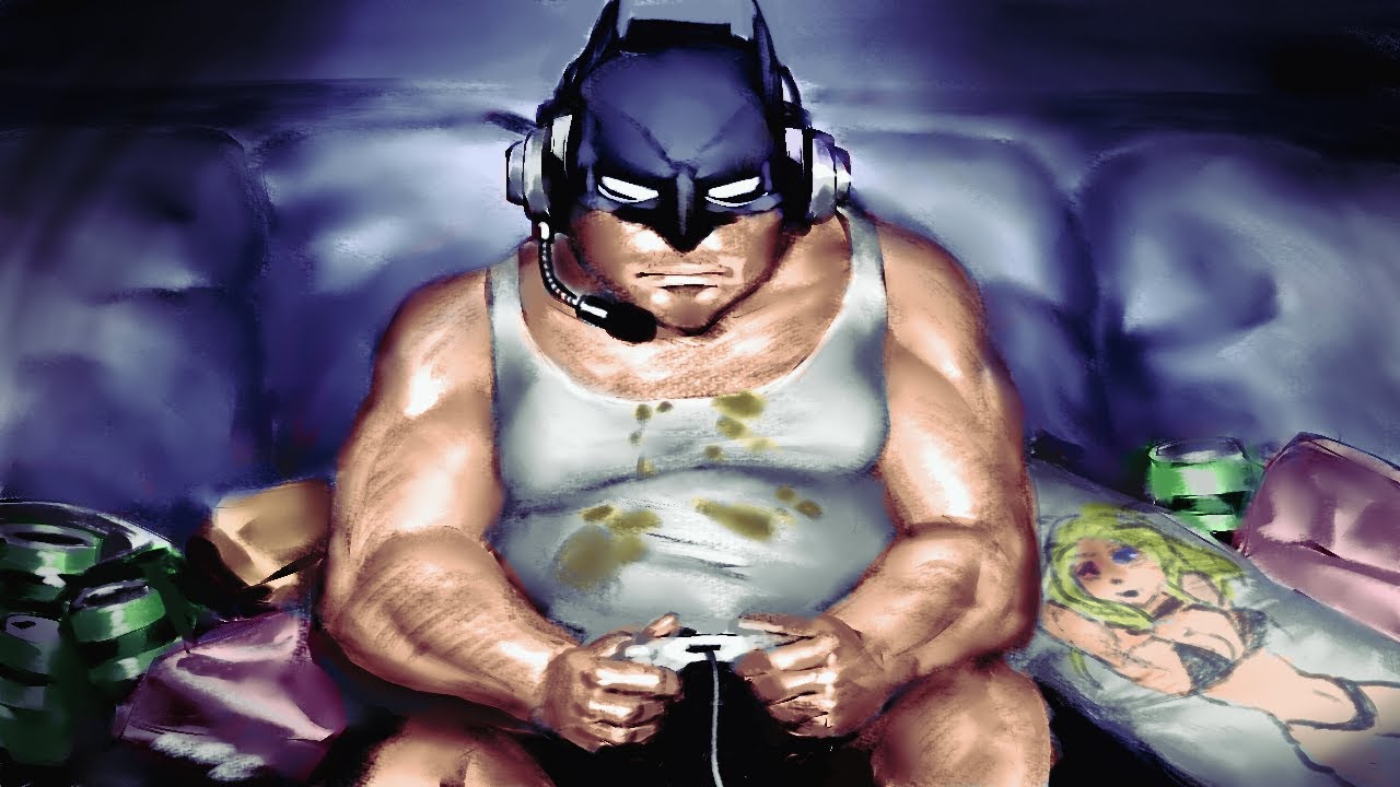 Teabagging Batman in Arkham Asylum