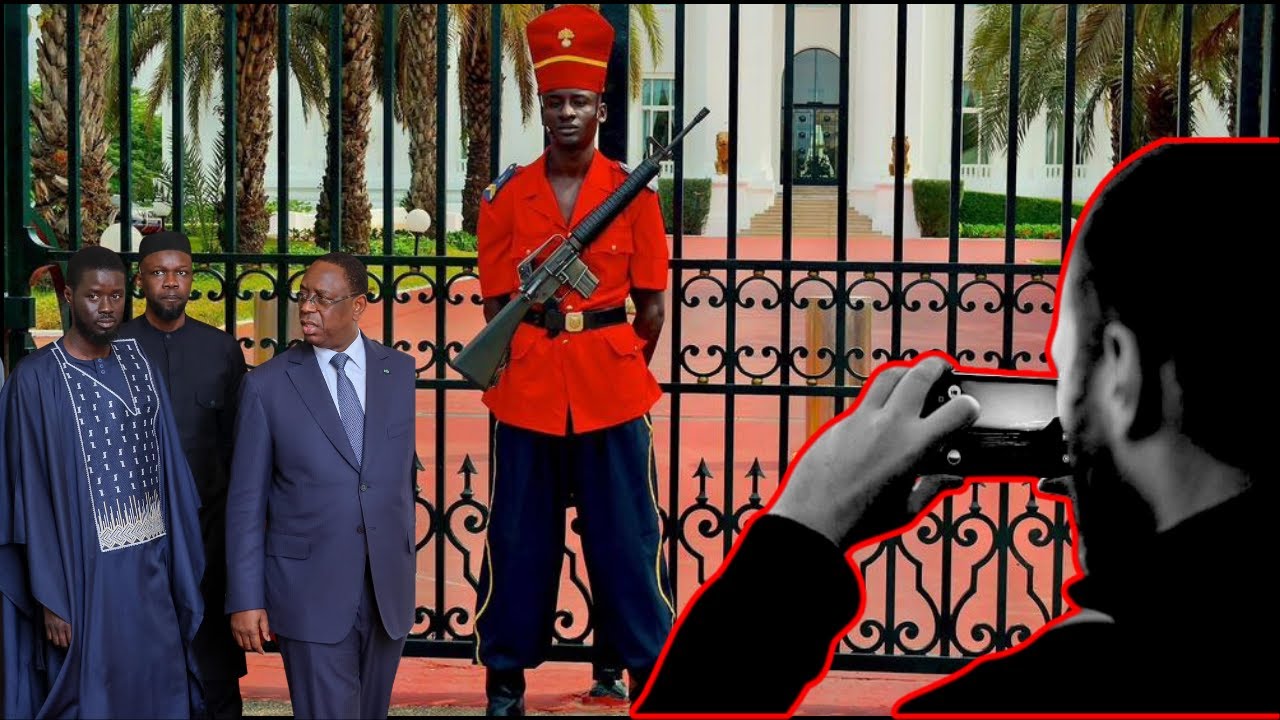 Du jamais vu un jeune se moque du garde rouge pendant la visite de Bassirou Diomaye Faye au Palais