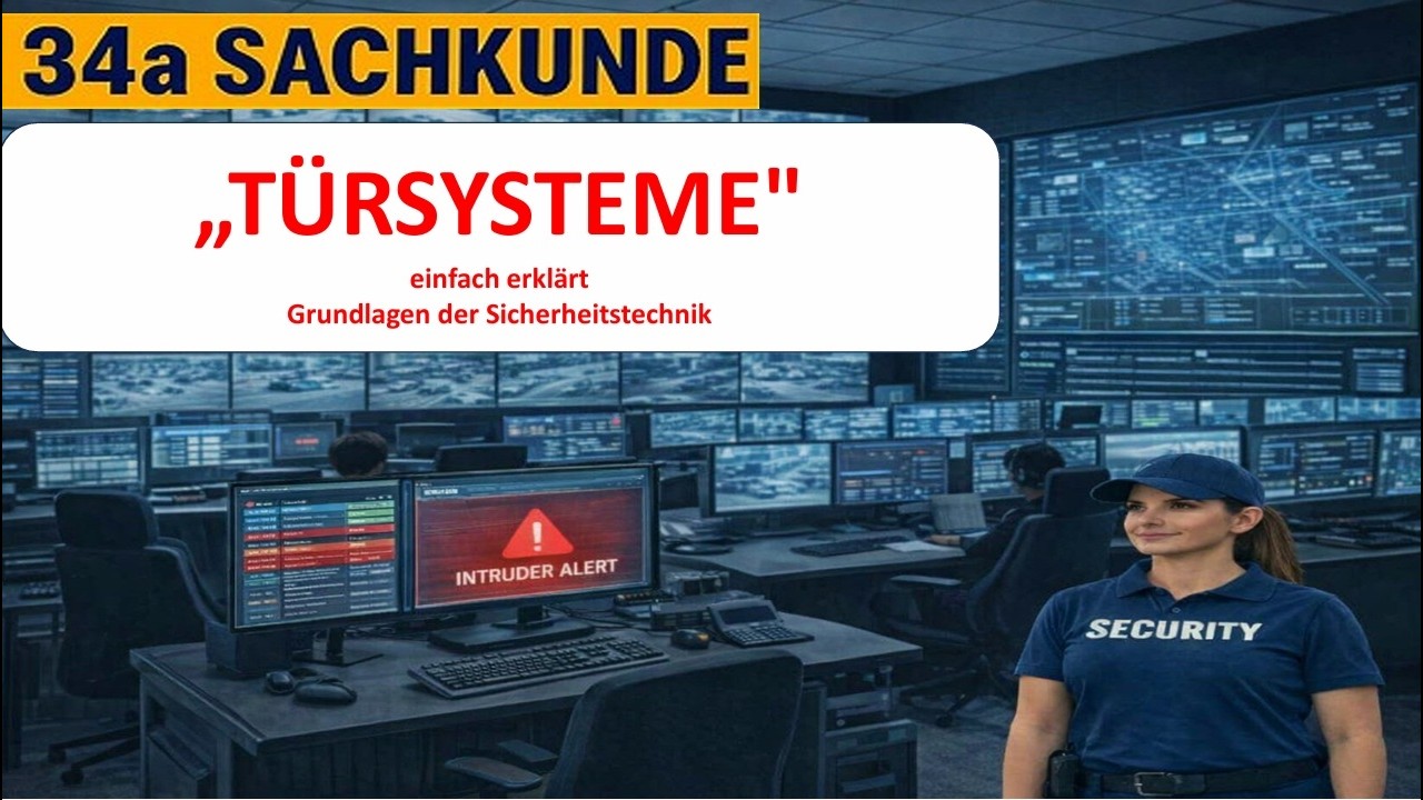 34a Sachkunde &bdquo;T&Uuml;RSYSTEME erkl&auml;rt &ndash; So funktionieren T&uuml;rl&ouml;sungen im Objektschutz