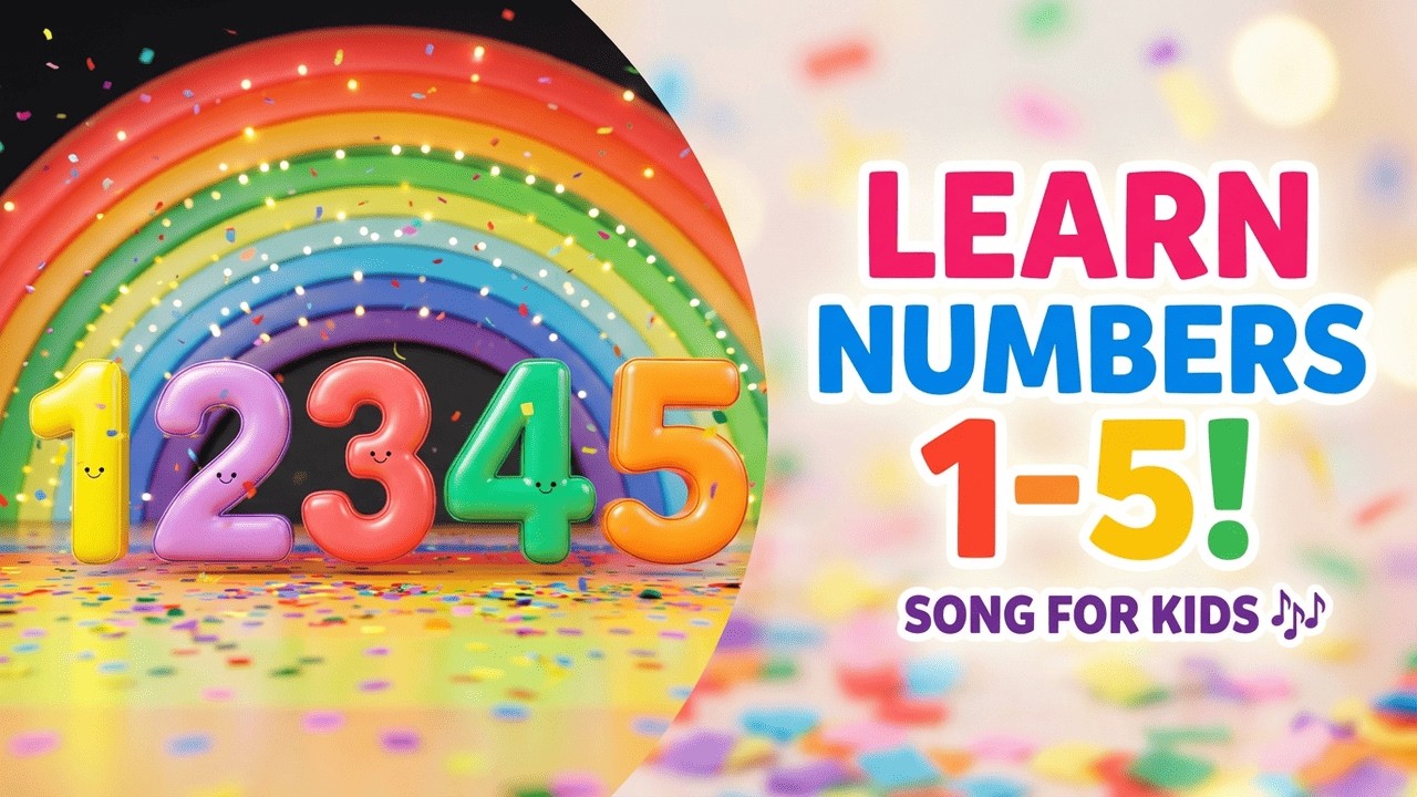 Learn Numbers 1–5 Song for Kids 🔢 | Fun Counting Nursery Rhyme 🎶