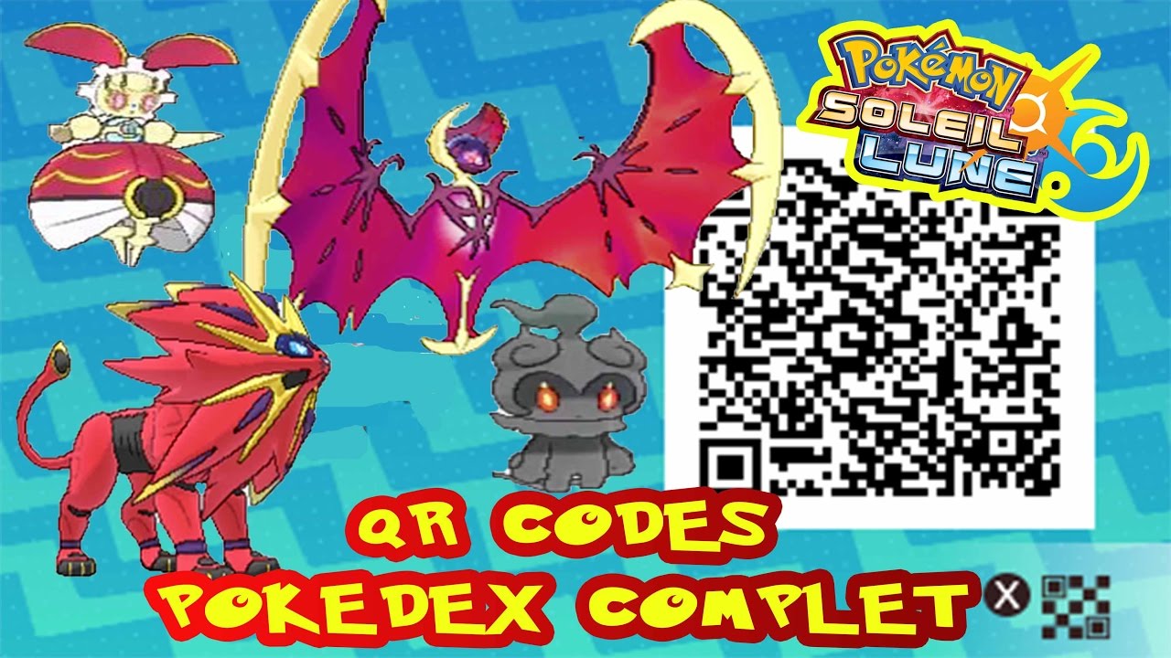 TOUS LES QR CODES = POKEDEX COMPLET ALOLA POKEMON SOLEIL & LUNE!