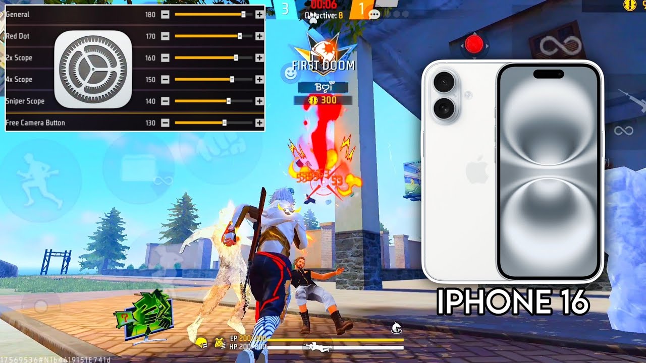 Настройки чувствительности Free Fire на iPhone 16 2026 ⚙️ | Настройки для хедшотов в Free Fire на...