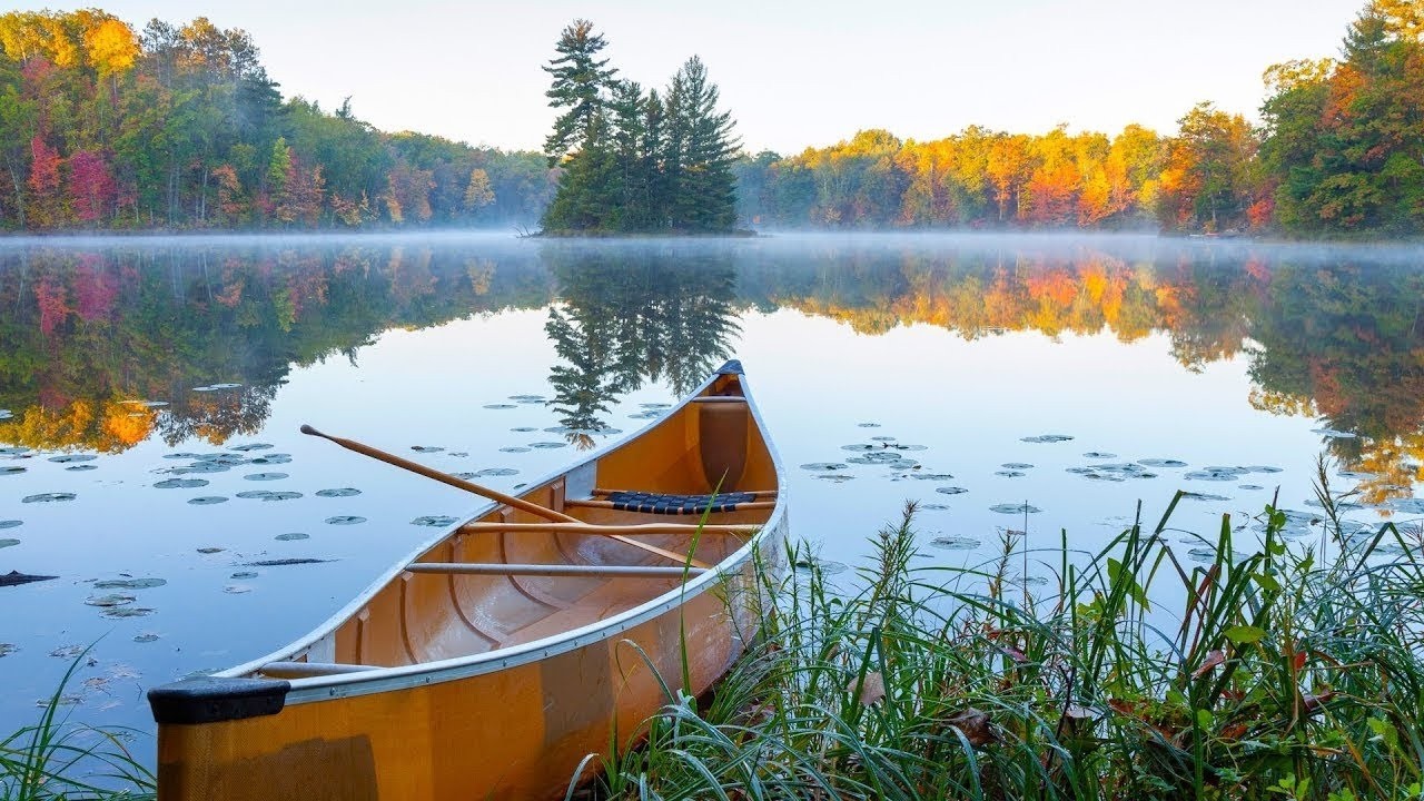 Peaceful Mountain Lake, with Soothing Music by Tim Janis