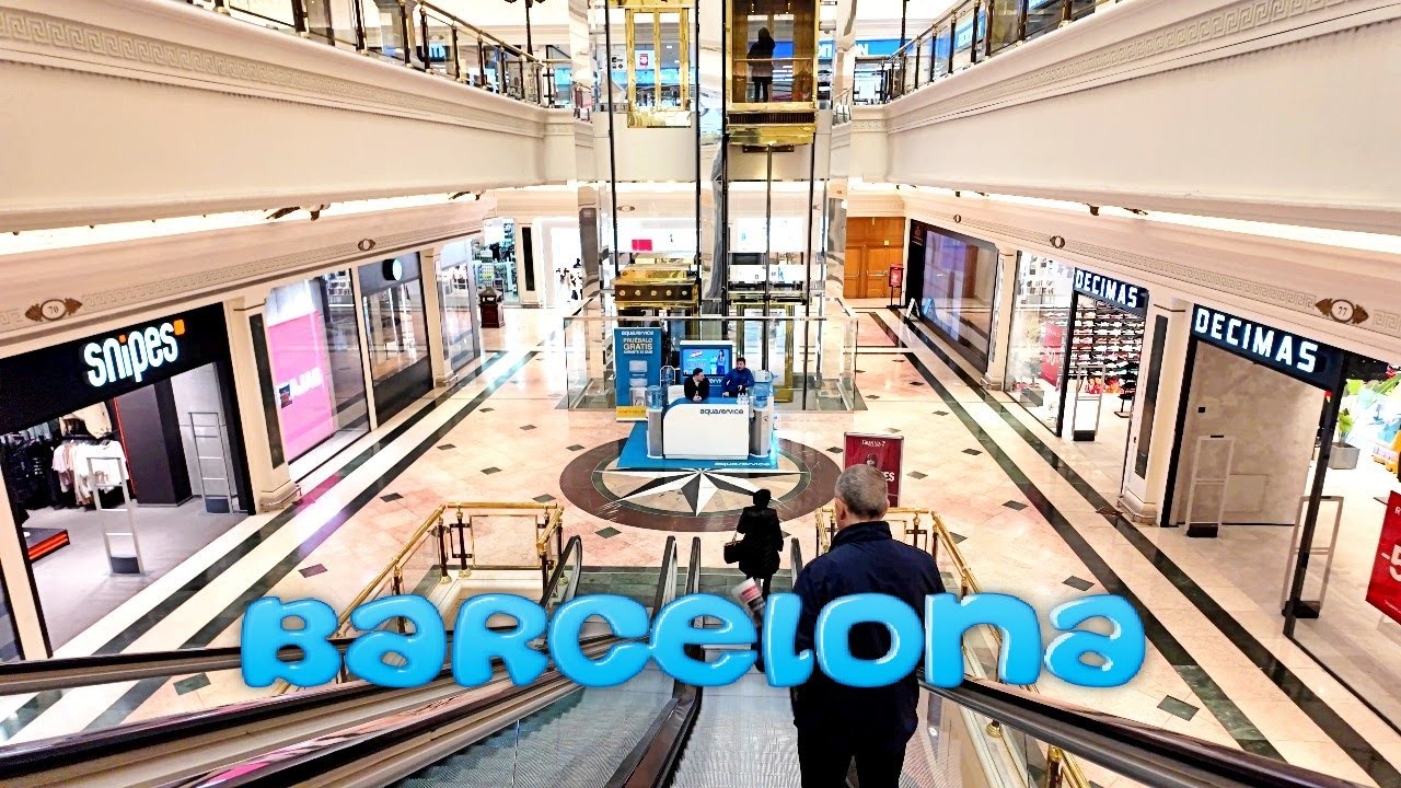 Barcelona Street Walking Tour | Gran Via 2 Shopping Center 2024 Spain [4K, 60ftps]