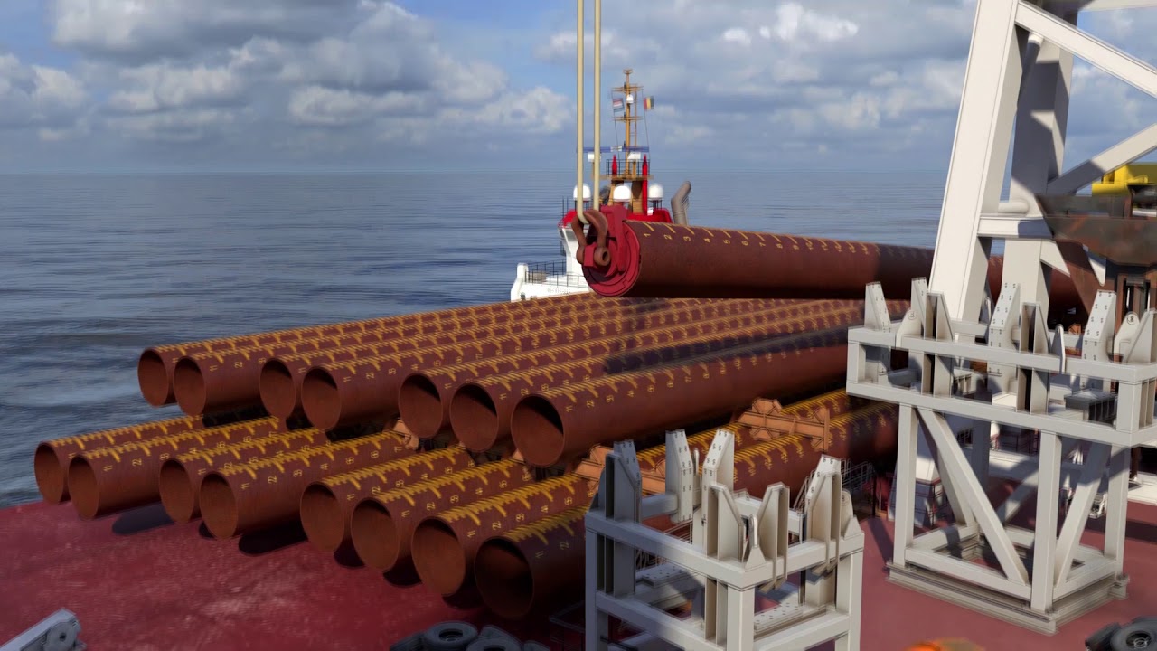 Offshore wind farm foundation installation