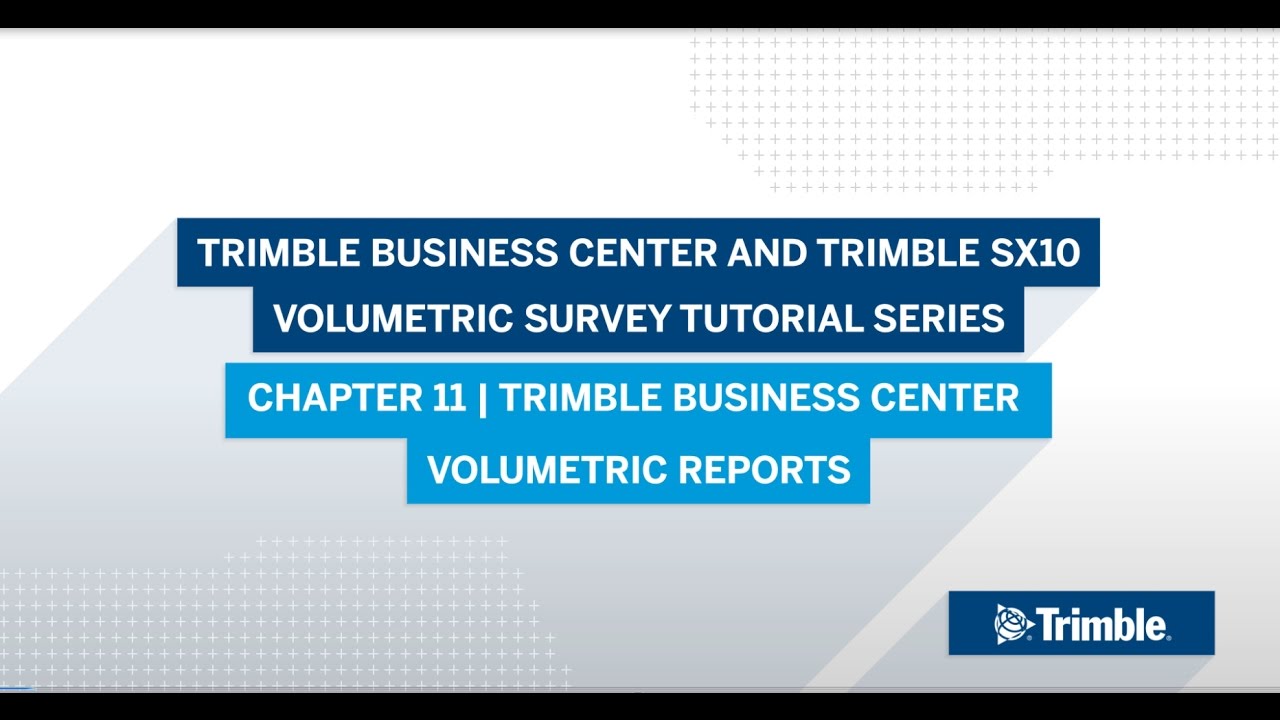 Trimble SX10 and TBC for Volumetric Survey - Chapter 11